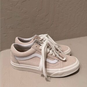Unisex Vans Old Skool Shoe (Cream color, Size US women 6, US Men 4.5)